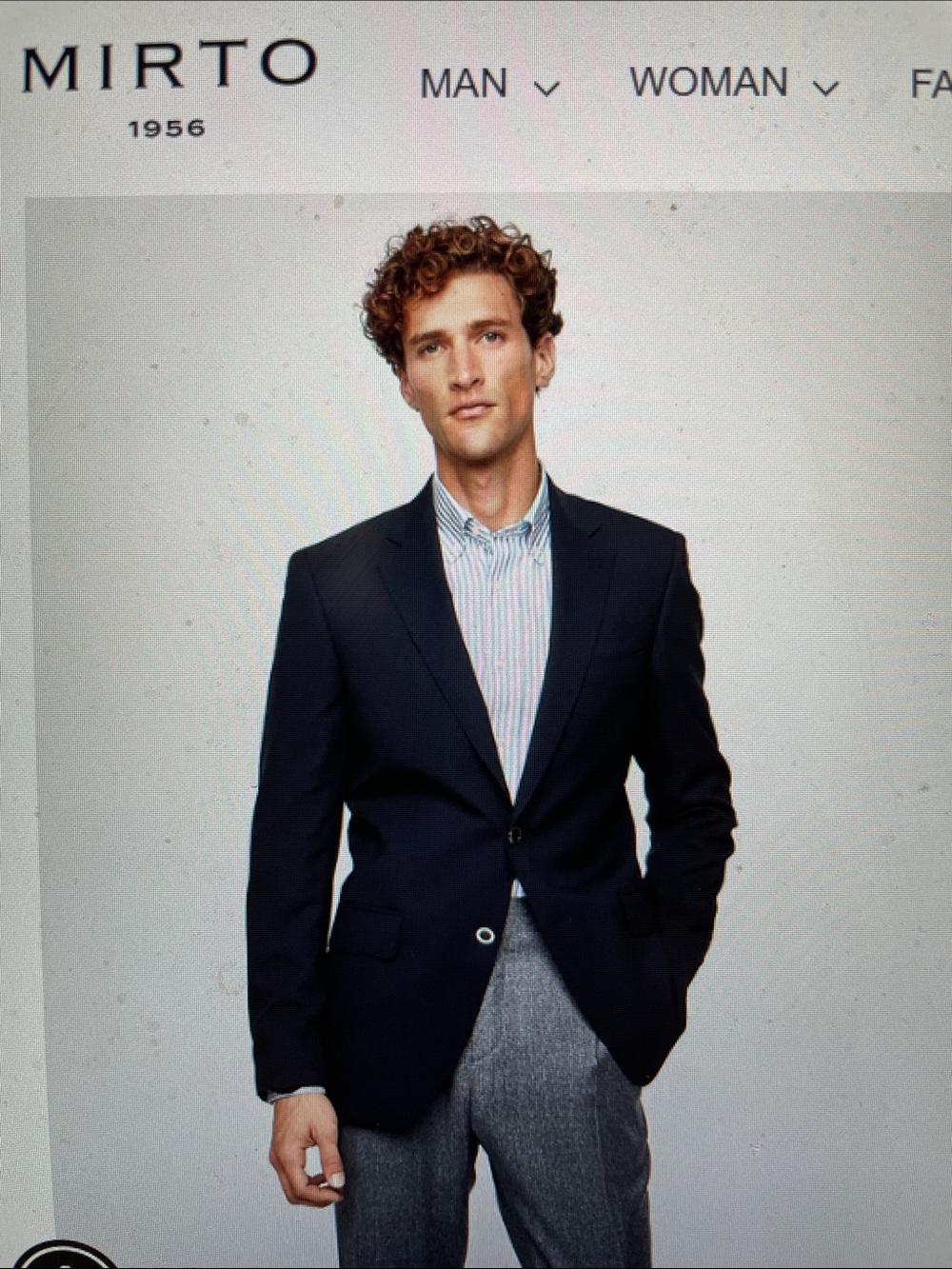 Mirto 100% wool navy classic 2 button blazer - new